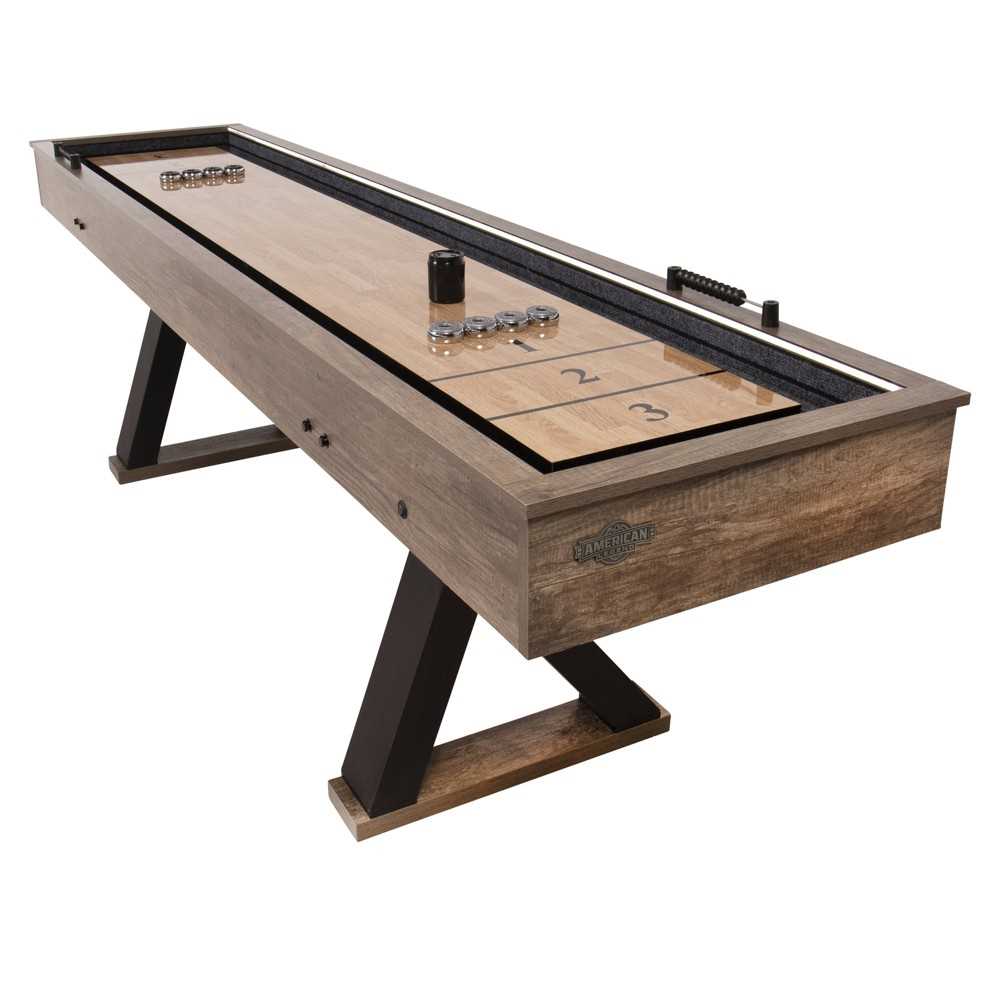 American Legend Kirkwood 9 LED Shuffleboard Table with Bonus Bowling Game American Legend - Sports Supplies Online Store
