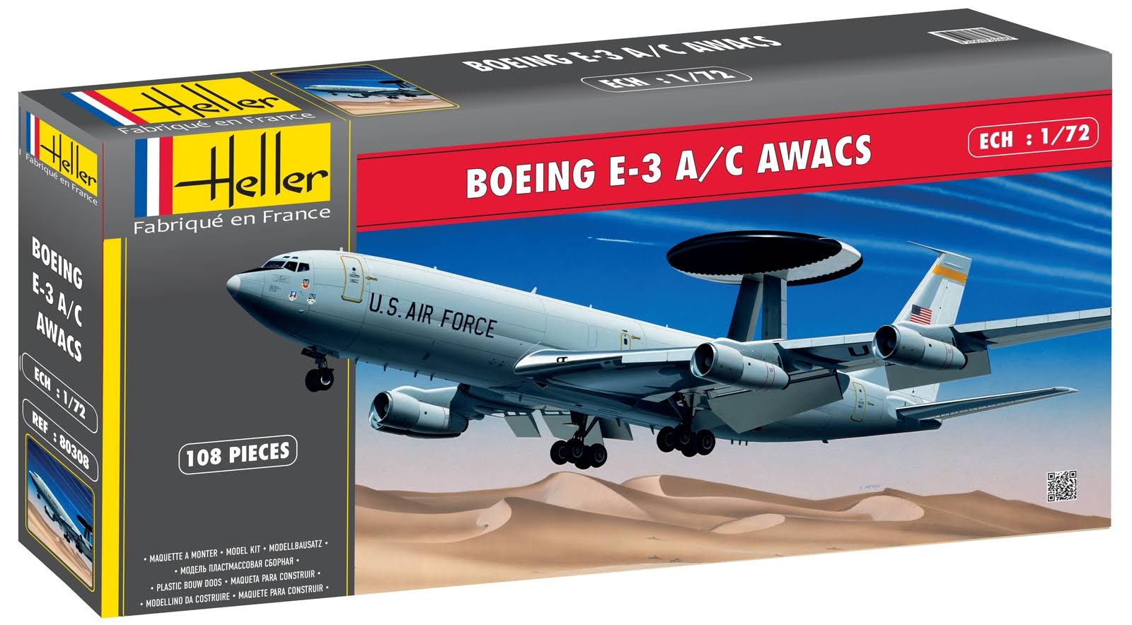 Heller 80308 Model Boeing E-3B Awacs – 1/72 Scale