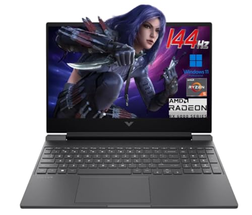 HP Victus 15.6" 144Hz FHD Gaming Laptop,AMD Ryzen 5 7535HS,16GB DDR5 RAM,512GB SSD,AMD Radeon RX 6550M,Beats RTX 2050,Backlit Keyboard,Windows11 Pro