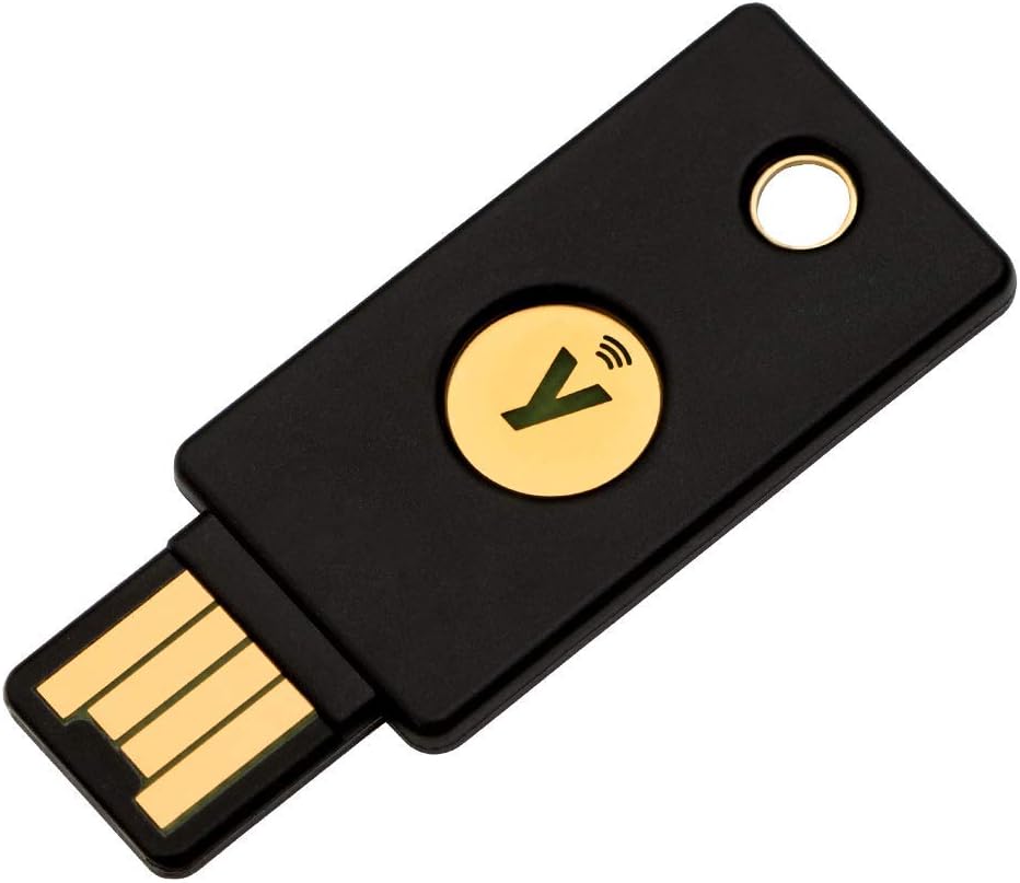 Yubico - YubiKey 5 NFC - Two Factor Authentication USB and NFC Security Key, Fits USB-A Ports and Works with Supported NFC Mobile Devices