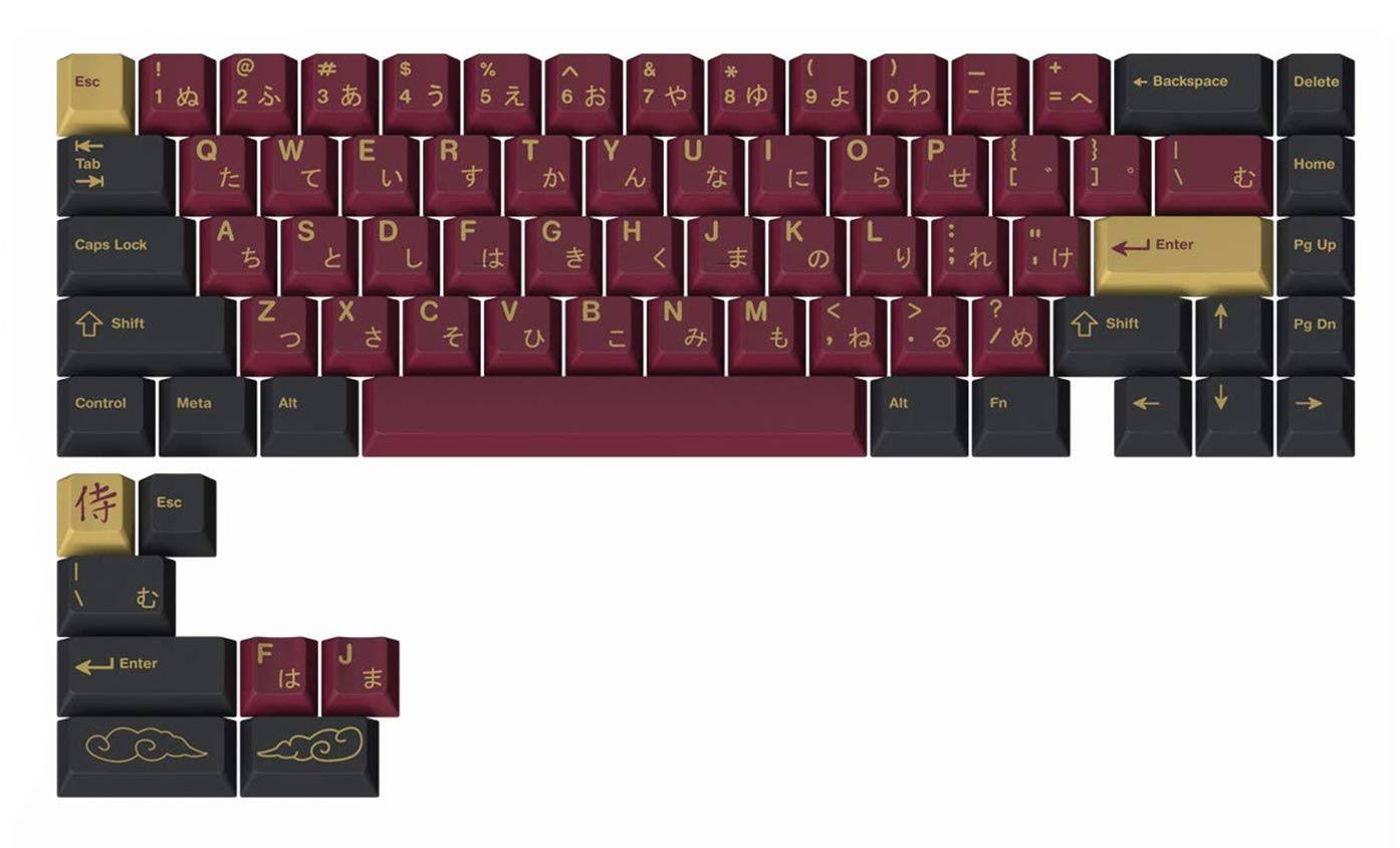 Drop + RedSuns GMK Red Samurai Keycap Set for 65% Keyboards Compatible with Cherry MX Switches and Clones 65% 75key Kit