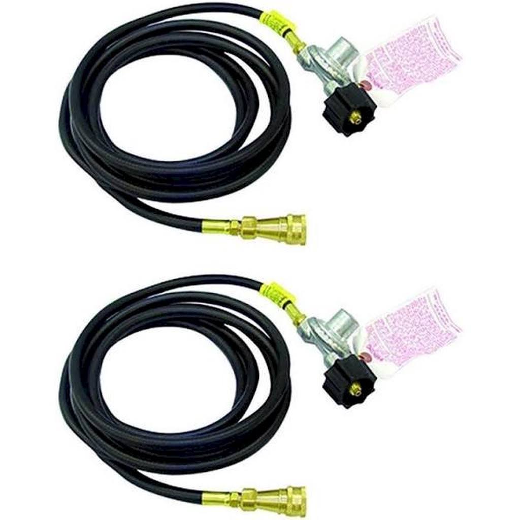 Mr Heater 12ft Big Buddy Propane GAS to Heater Adapter Hose w/ Regulator 2 Pack - Megean