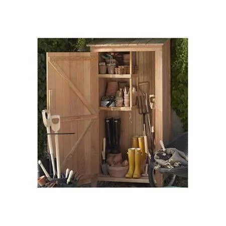All Things Cedar Western Red Cedar 3 ft. W x 2 ft. D Wooden Vertical Tool Shed