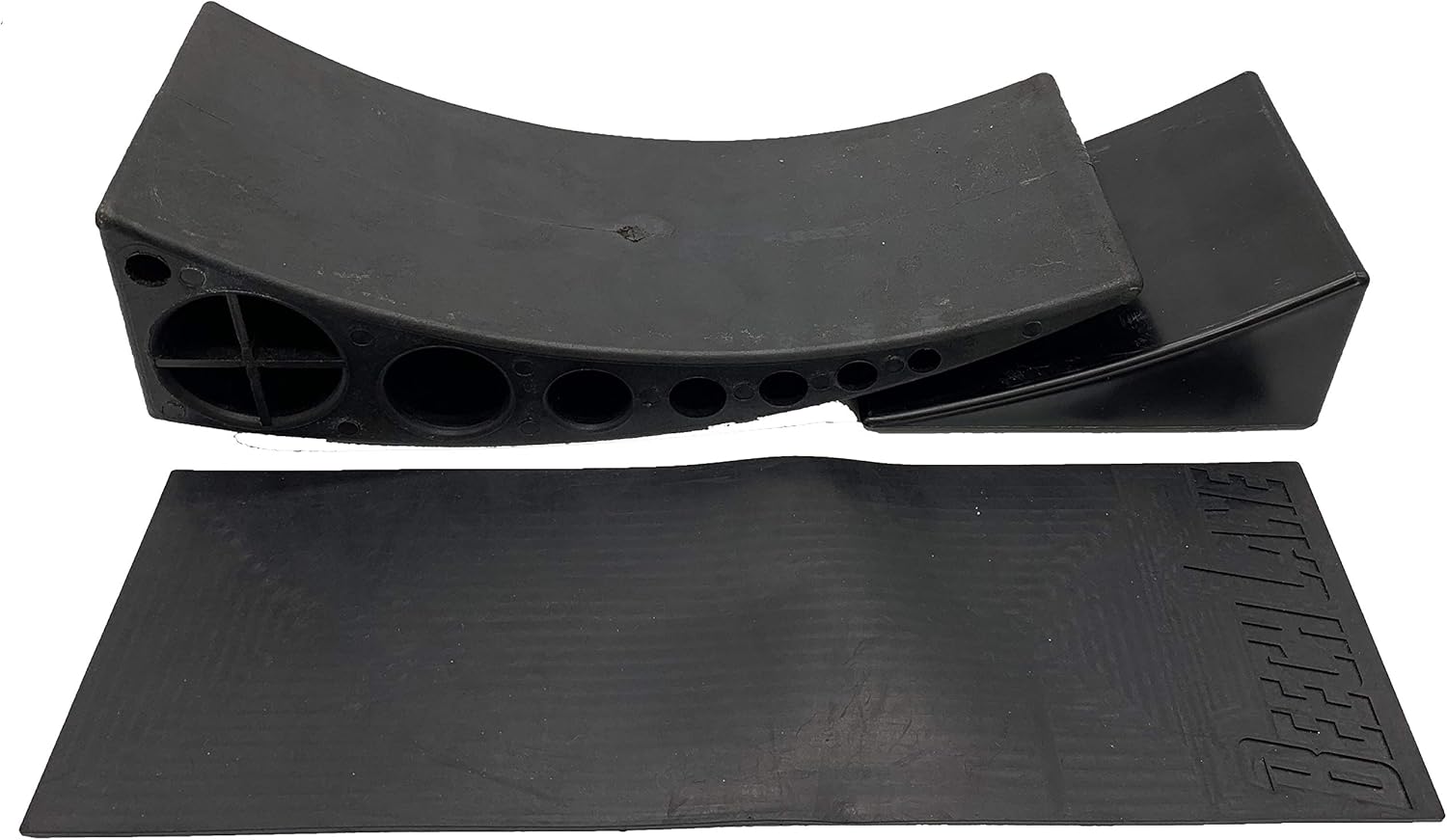 Beech Lane Camper Leveler 1 Pack - Precise Camper Leveling, Includes One Curved Leveler, One Chock, and One Rubber Grip Mat