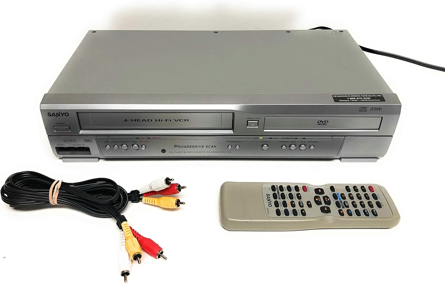 Sanyo DVD/VCR Combo, DVW-7200 (Renewed)