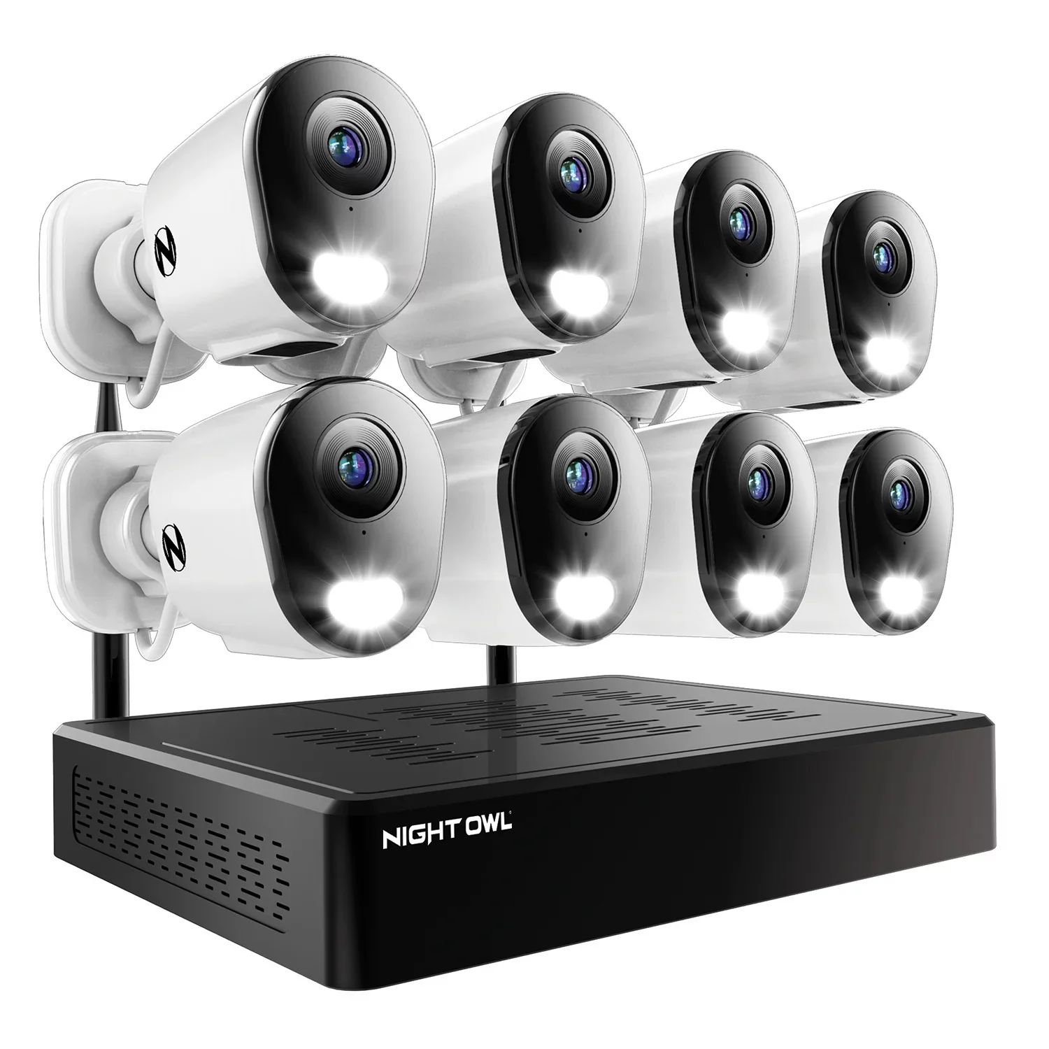 Night Owl 10 Channel 4K Wi-Fi NVR Security System with 1TB Hard Drive and 8 Wi-Fi IP 2K Deterrence Cameras with 2-Way Audio - Curated Treasures Market