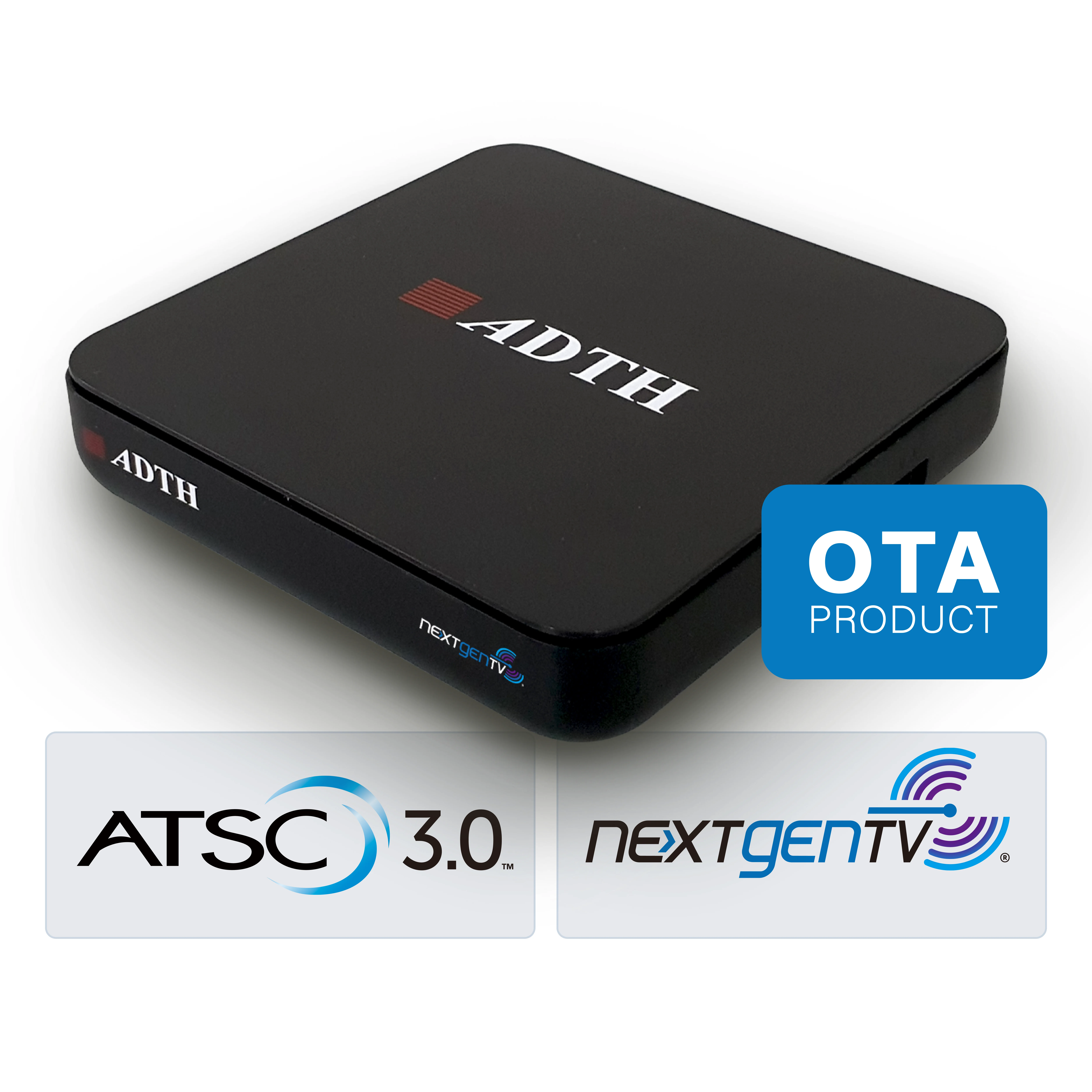 ADTH NextGen TV Box, Watch Free OTA ATSC 3.0 + 1.0 in 4K UHD resolution, NextGen TV Certified, DRM Security Verified - Curated Treasures Market