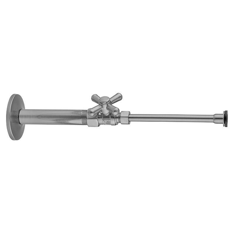 Jaclo 618-72-AB Quarter Turn Straight Pattern 3/8x22 IPS x 3/8x22 O.D. Toilet Supply Kit - Antique Brass