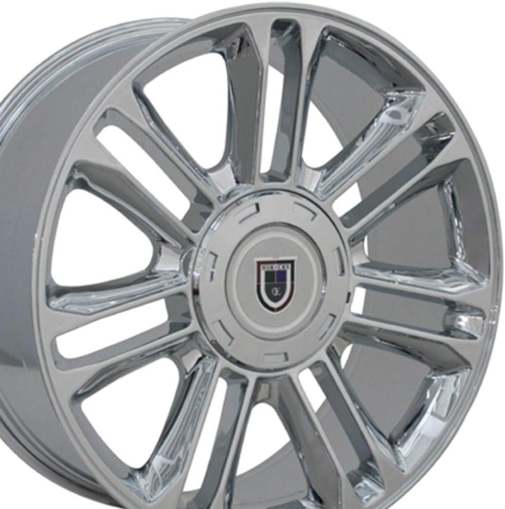 Partsynergy Replacement For 22" Rim Fits 1999-2018 Cadillac Escalade - CA83 Chrome 22x9 Aluminum Wheel
