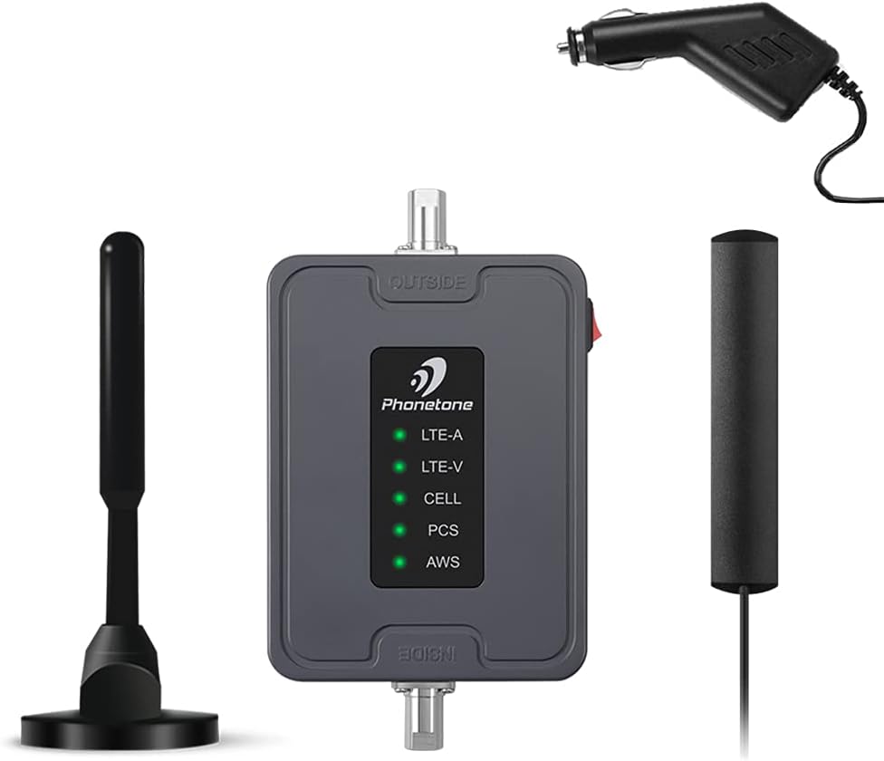 Cell Phone Signal Booster for Vehicle - Car, SUV, Truck or Van | Boosts 4G LTE & 5G Signals for All U.S. Carriers - Verizon, AT&T, T-Mobile