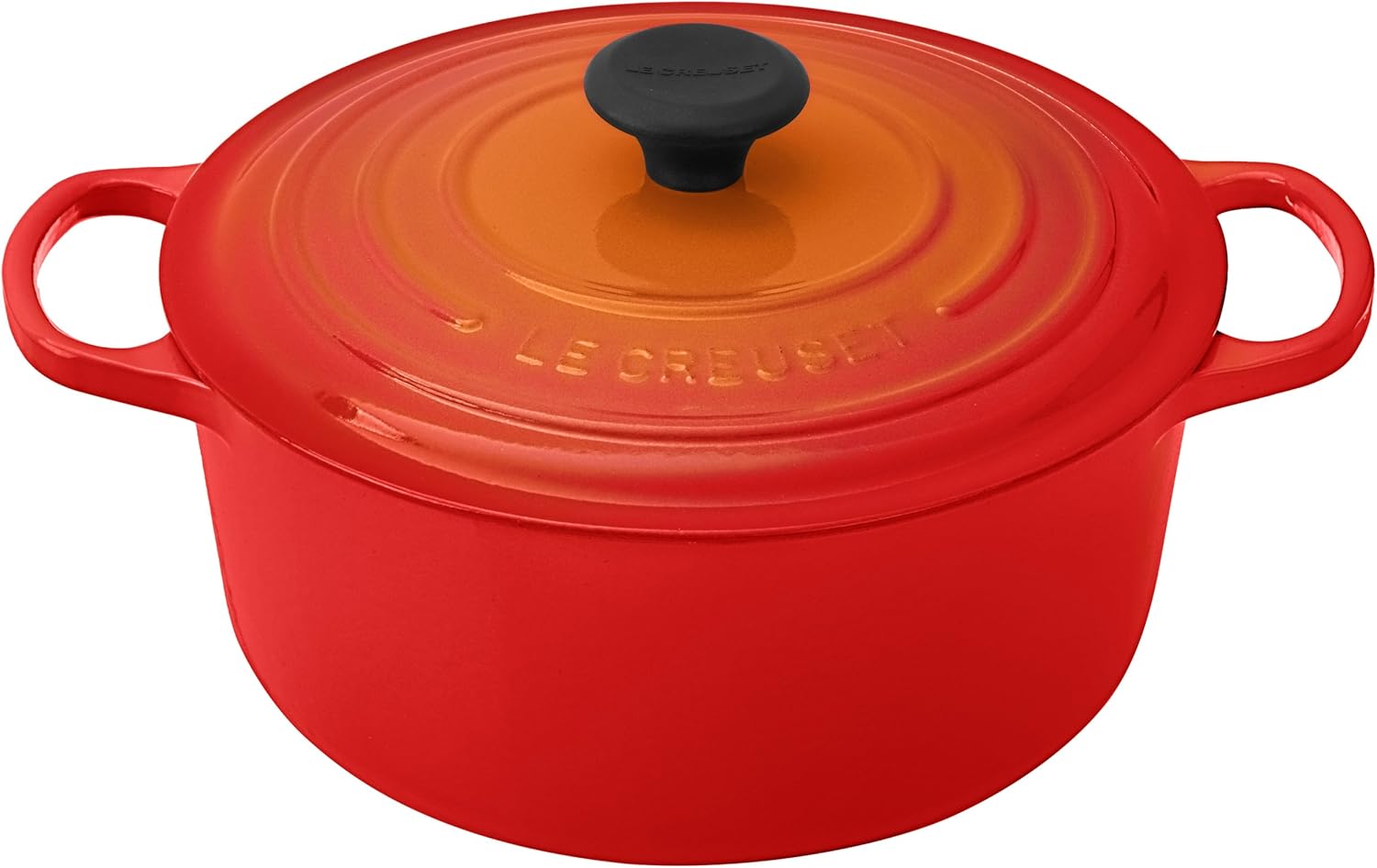 Le Creuset Enameled Cast Iron Signature Round Dutch Oven, 5.5 qt., Flame