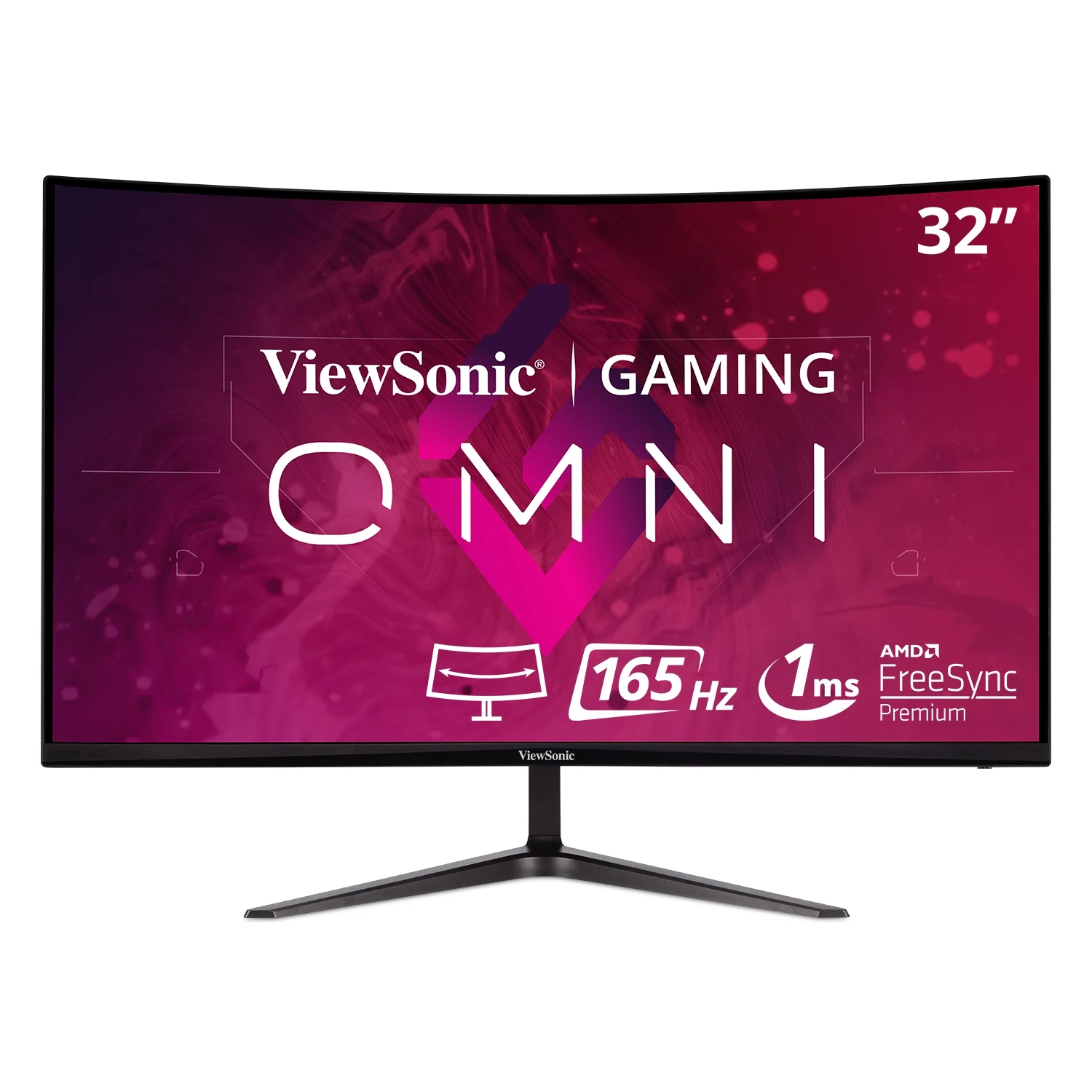 ViewSonic OMNI VX3218-PC-MHD 32 Inch Curved 1080p 1ms 165Hz Gaming Monitor with AMD FreeSync Premium, Eye Care, HDMI and Display Port