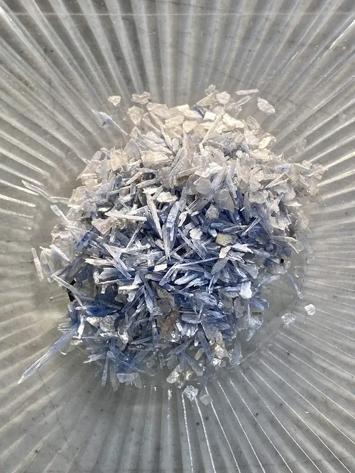 Blue Kyanite - Under 2mm Above 1mm no Powder - 100% Blue Kyanite Life+Love! Powers Up Crystals Clear Communication! u2a1 (4 Ounces (1/4 Pound))
