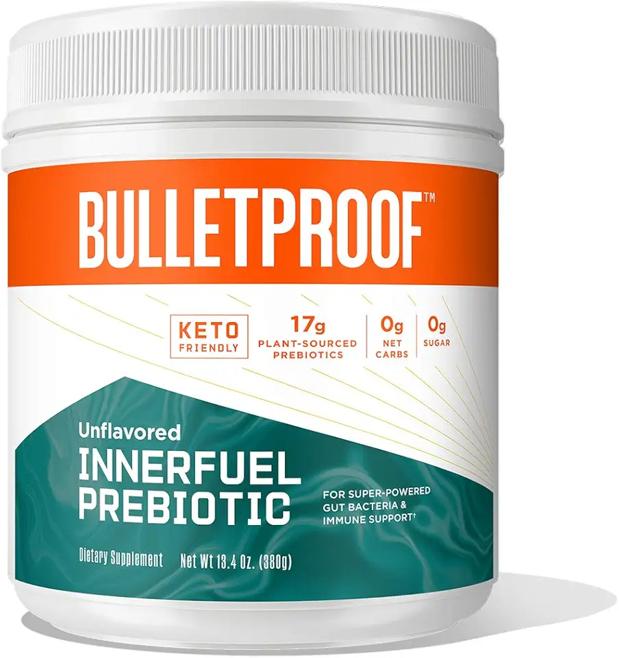 Bulletproof Unflavored Innerfuel Prebiotic Fiber Powder, 13.4 Ounces, Supplement for Gut Health, Digestive Health and Immune Support