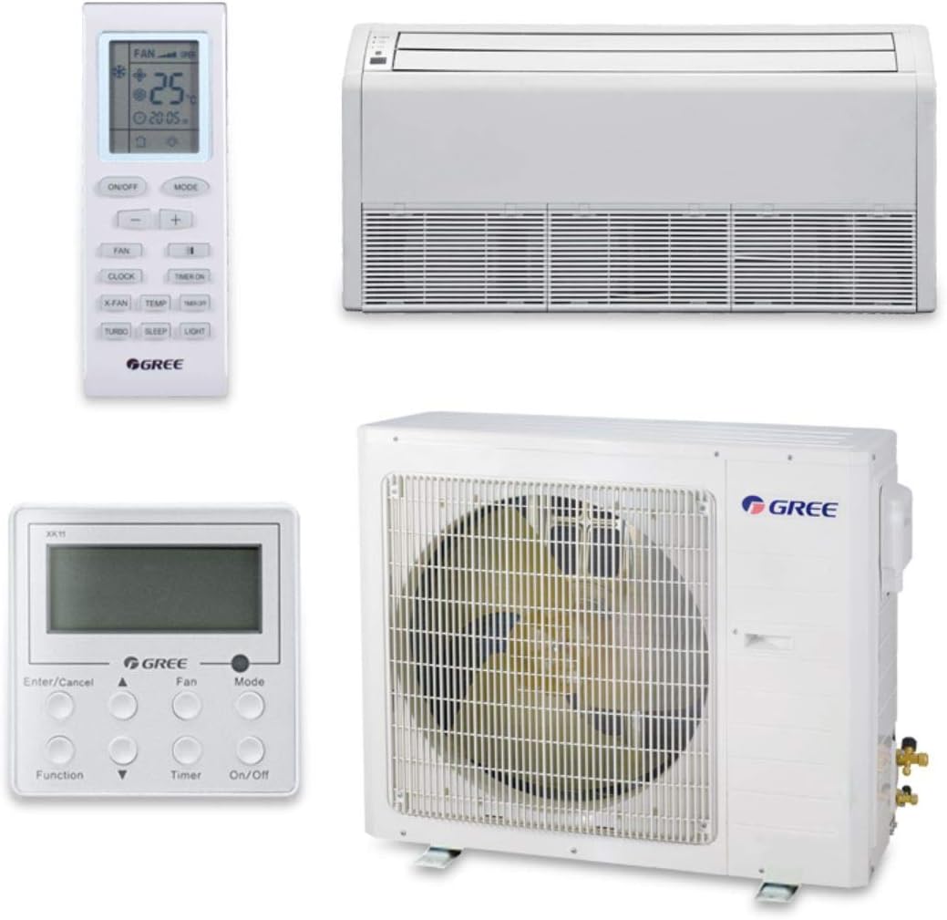 Gree 30,000 BTU 17 SEER Floor Ceiling Ductless Mini Split Air Conditioner Heat Pump 208/230V