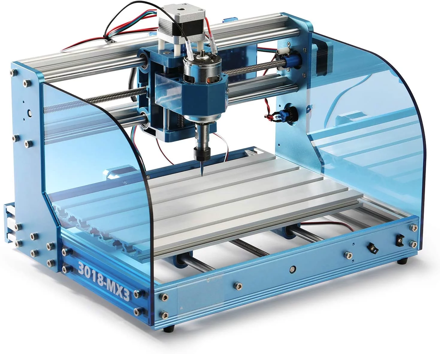 SainSmart Genmitsu CNC Router Machine 3018-PROVer Mach3 with Mach3 Control, Limit Switches & Emergency-Stop, XYZ Working Area 300 x 180 x 45mm