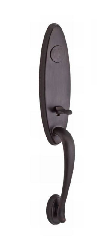 Chesapeake - Handleset with Traditional Knob and Traditional Arch Rose in Venetian Bronze - FD.CHEXTRA.TAR.112 - Baldwin Hardwar