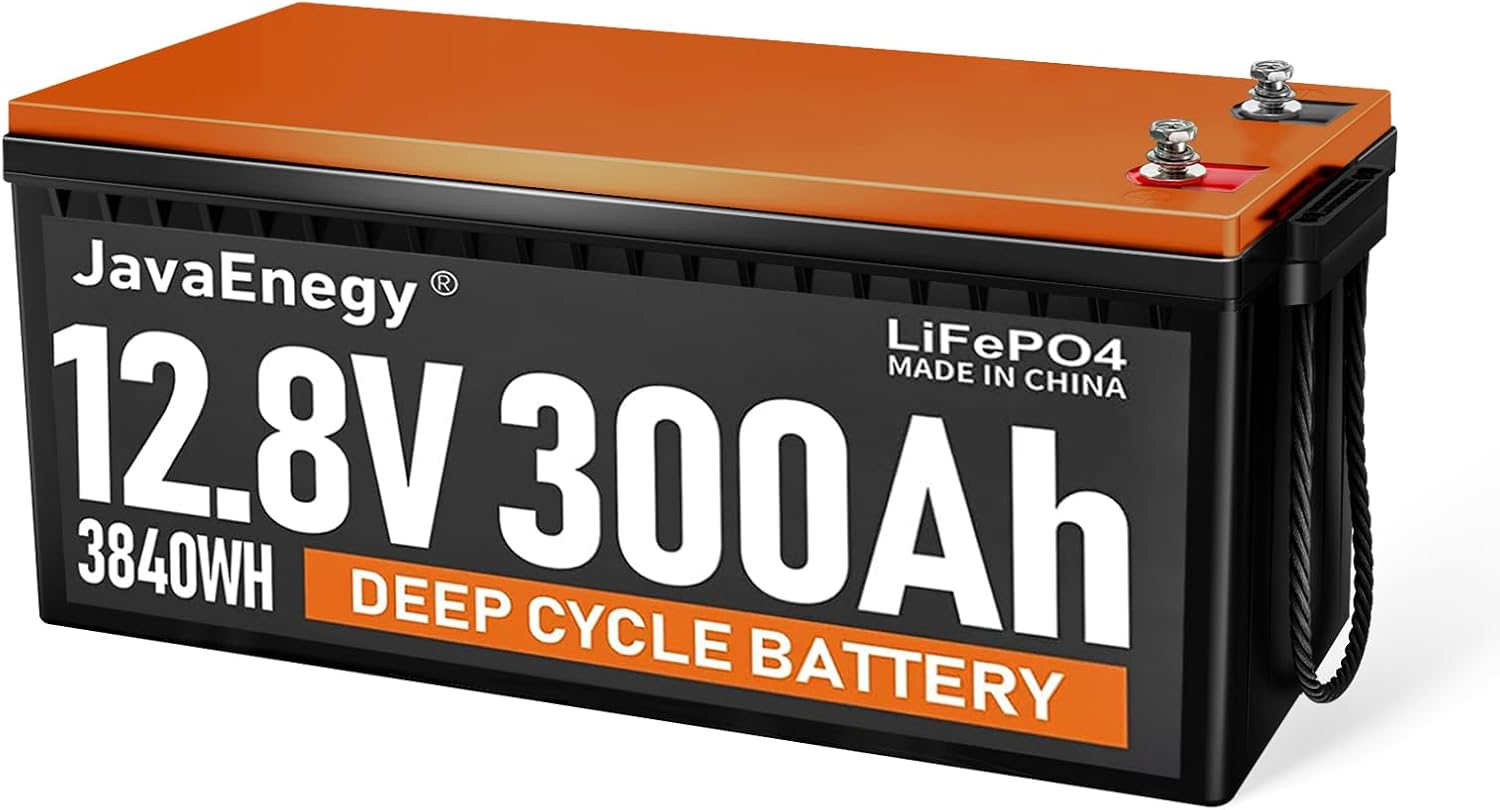 JAVA 12V 300Ah lifepo4 battery,12.8V Lithium battery rechargeable 8000+ deep cycle,3840wh output 3.84kwh energy,built-in 200A BMS 8000+ cycle