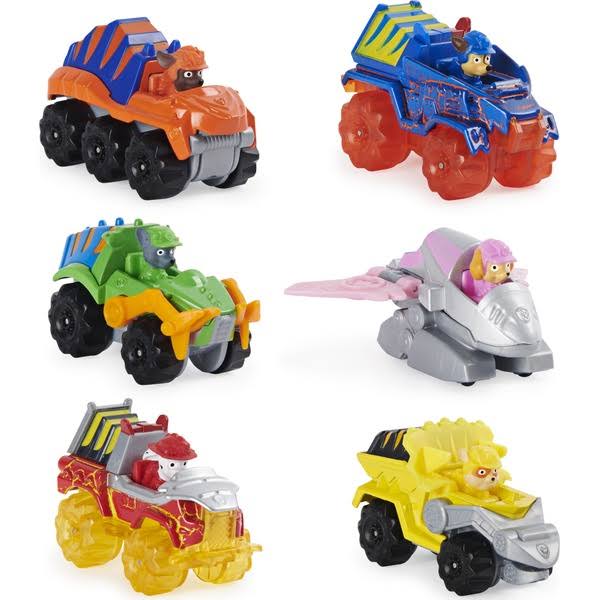 Paw Patrol 1:55 Scale True Metal Dino Rescue Gift Pack of 6 Collectible Die Cast Vehicles - Each