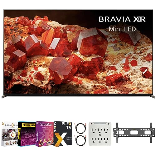 Sony X93L BRAVIA XR Class X93L Mini LED 4K HDR Google TV Bundle with Premiere Movies Streaming + 37-100 Inch TV Wall Mount + 6-Outlet Surge Adapter +