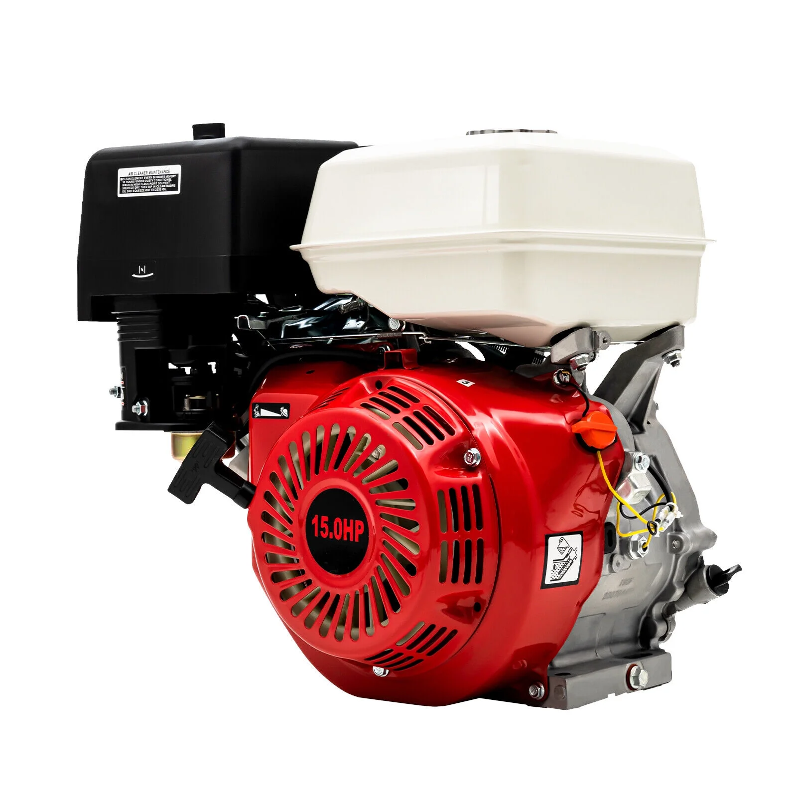 15HP 4Stroke 420CC Engine OHV Horizontal Gas Engine Recoil Start Go Kart Motor Red - Radiant Selections