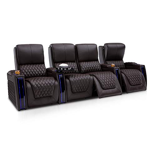 Seatcraft Apex Home Theater Seating - Living Room - Top Grain Leather - Power Recliner - Power Headrests - Power Lumbar - LED Armrests