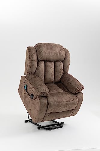 Livingroom Furniture Living Room Elderly,Relax Sofa Lift Massage Chair Power Electric Reclining, Brown