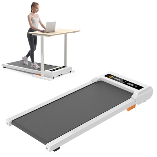 Walking Pad, 2.5HP Under Desk Treadmill for Home Office, 300 Lbs Capacity Portable Treadmill with Remote Control & LED Display
