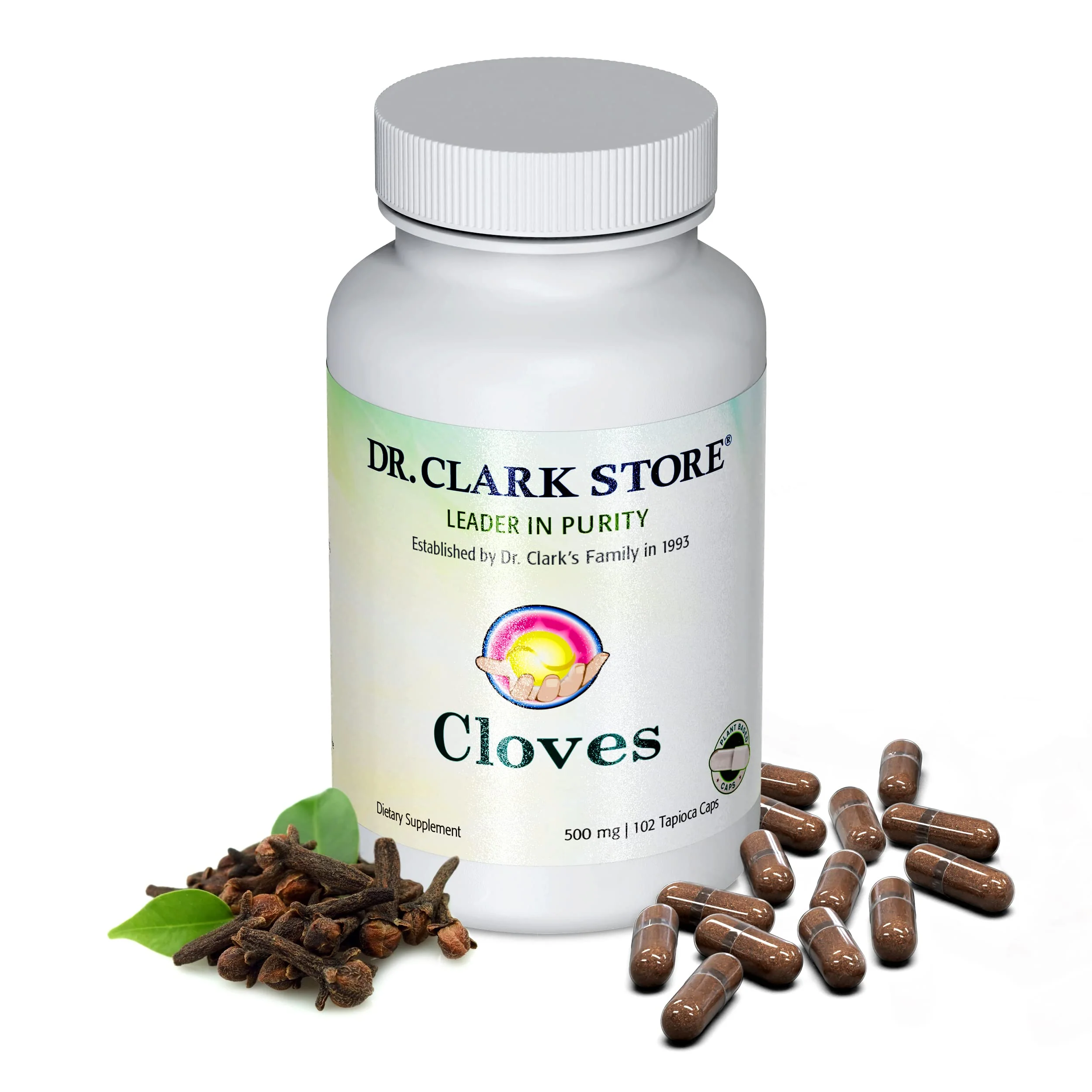 Dr Clark Store Cloves Vegetarian, 500mg, 102 Tapioca Capsules C Helps Maintain Liver Performance and Blood Circulation - Kansas Nuitrition - HNZSDS