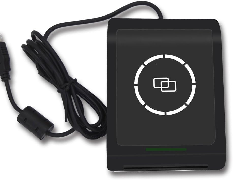 FONGWAH NFC RFID Reader Smart Card Reader Writer Comply with ISO 14443 A and ISO 7816 Support Mifare Card and Contact Smart Cards with Testing Cards