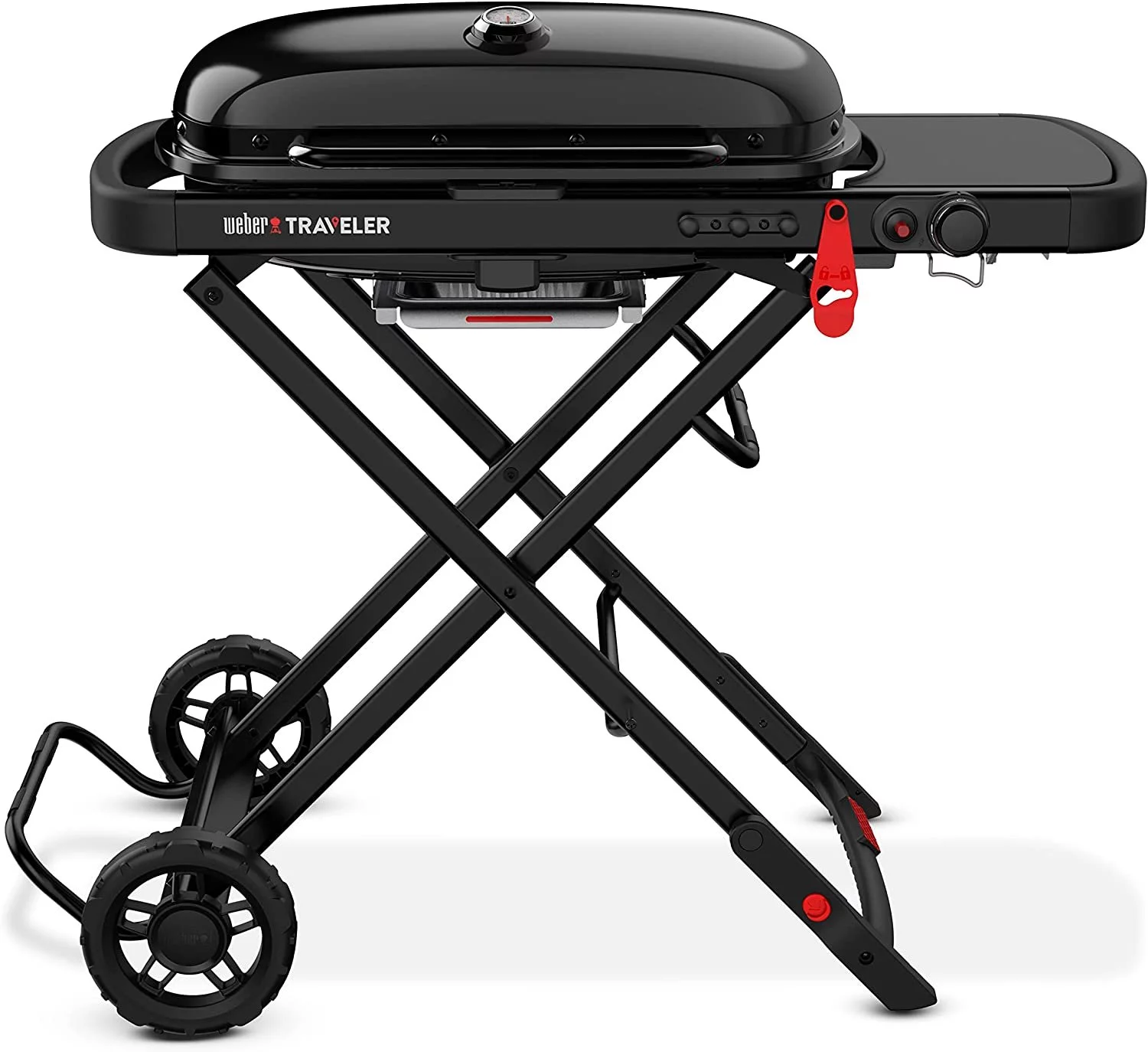 The Weber Traveler Portable Gas Grill, Stealth Edition
