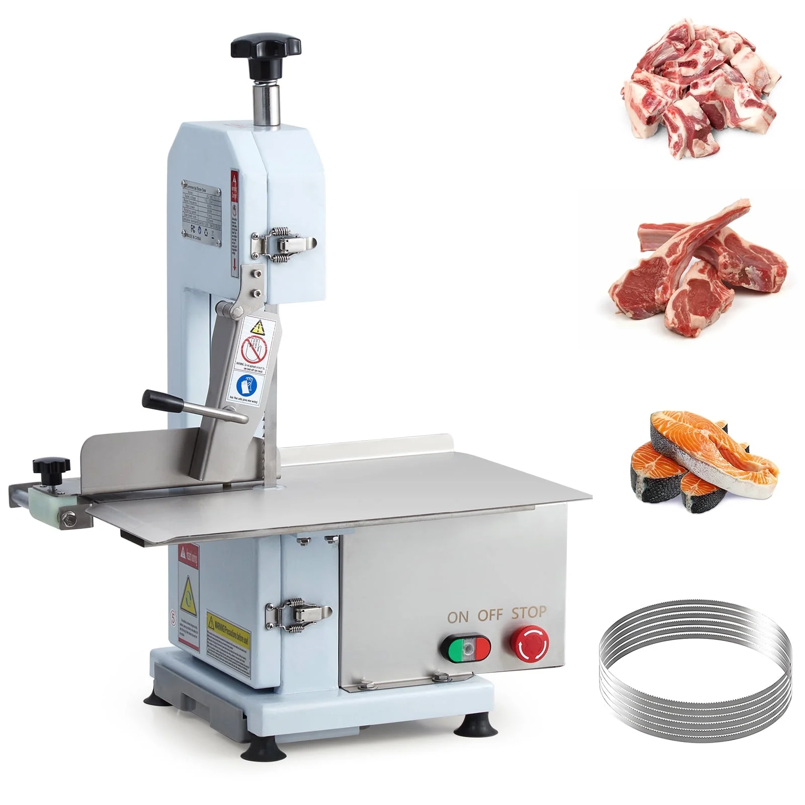 Homhougo—750W Electric Bone Saw Meat Cutting Machine,Commercial Bone Cutting Machine,Stainless Steel Blade Bone Cutting Machine