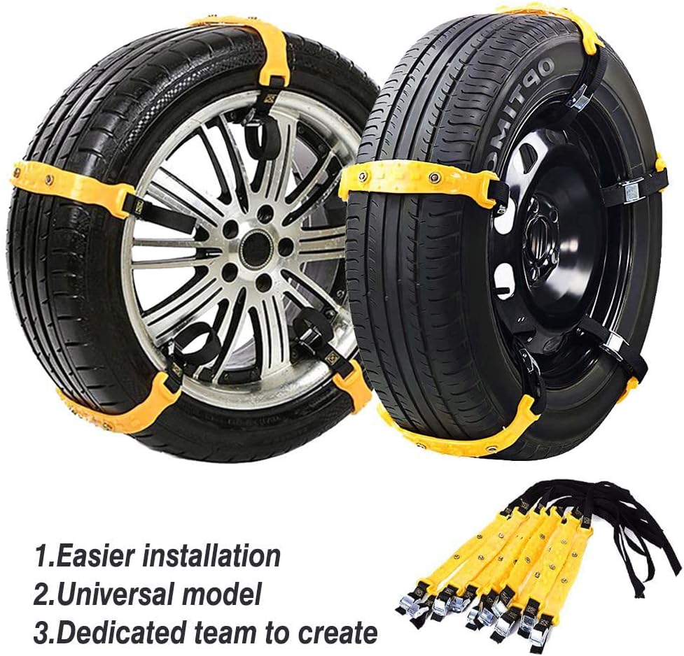 Jeremywell Snow Chains Anti-Skid Anti Slip Emergency Snow Tire Chains