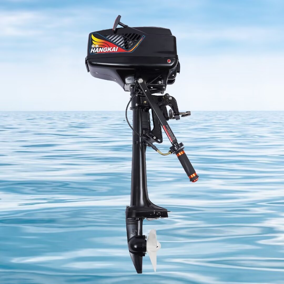 MIDUO 55CC 3.6HP 2-Stroke Electrical Outboard Motor, 2.6KW Heavy Duty Inflatable Fishing Boat Engine