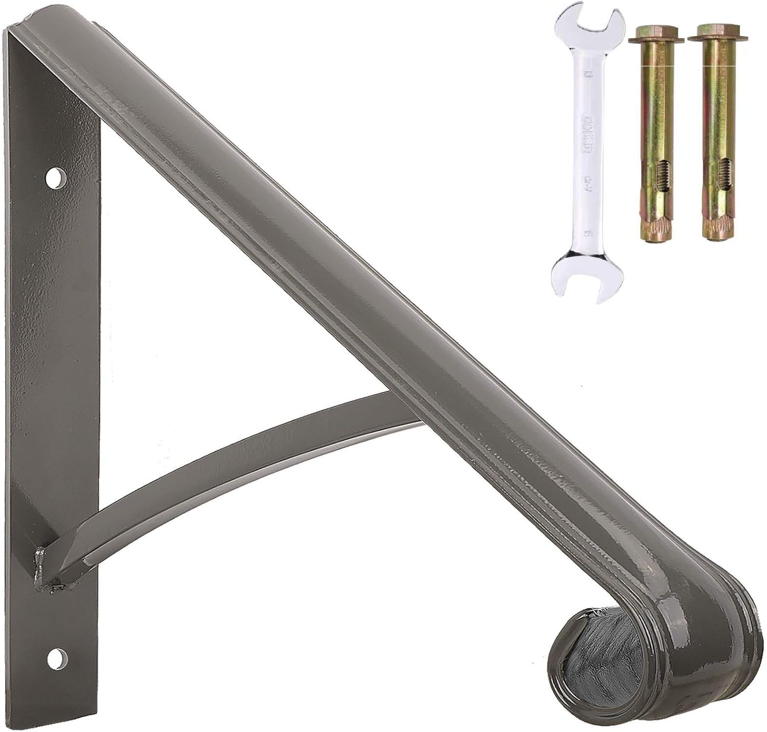 Single Step Handrail ,Black Handrail Railings 1 Step Handrail Metal Wrought Iron Handrail