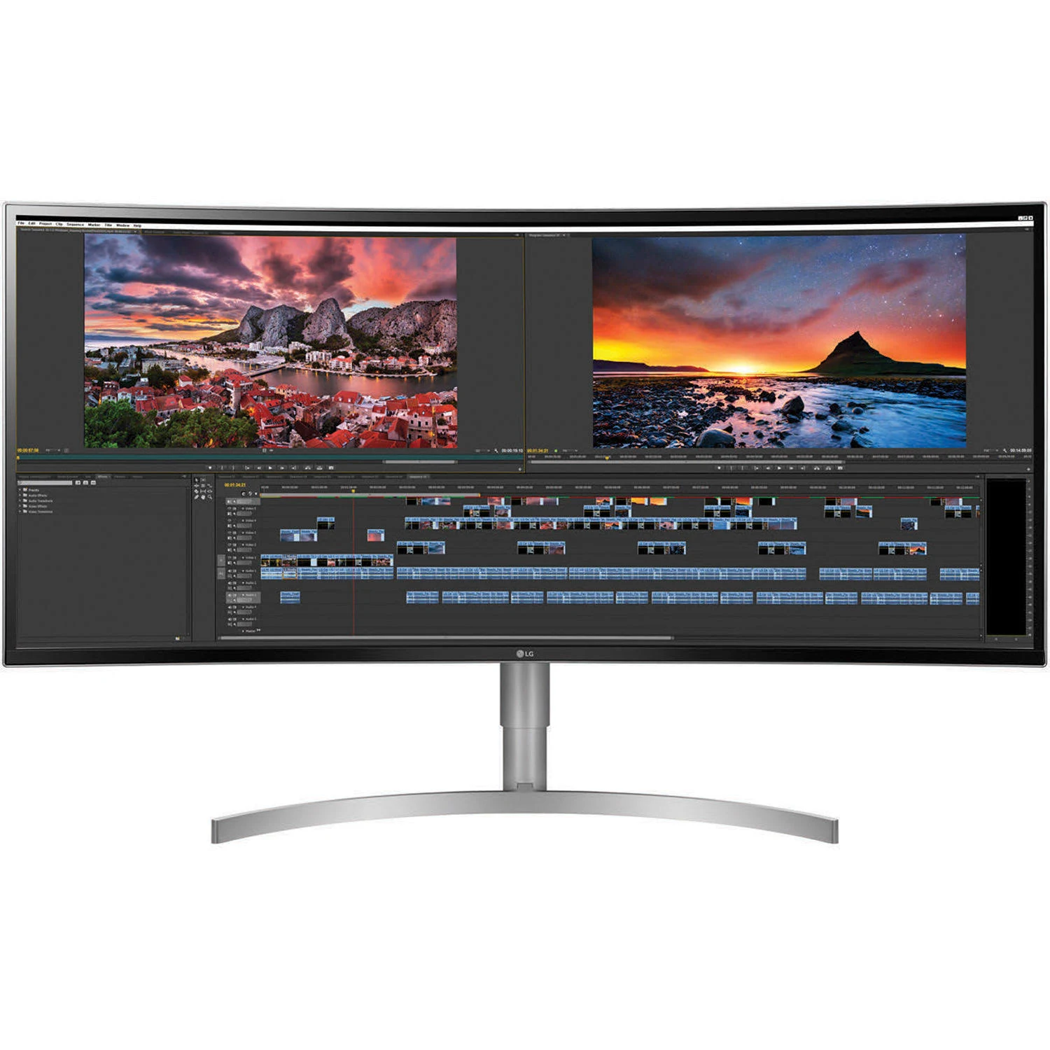 LG 38BK95C-W - 38x22 Curved IPS LED Monitor - WQHD - 21:9
