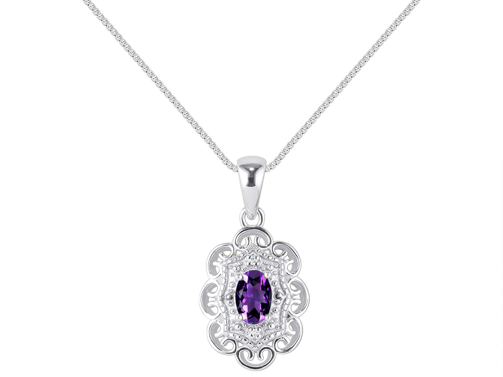 RYLOS Necklaces for Women Gold 14K  Flower Necklace Gemstone & Genuine Diamonds Pendant 18" Chain 6X4MM  Birthstone  Womens Jewelry Gold Necklaces