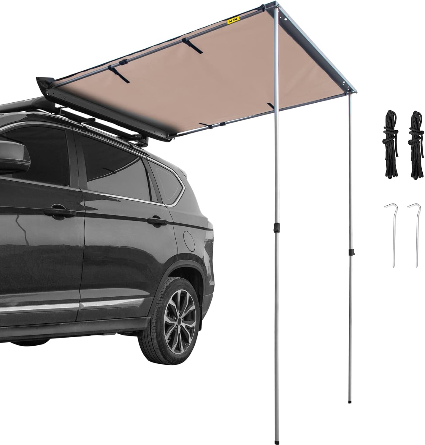 VEVOR Car Side Awning, 5'x6.5', Pull-Out Retractable Vehicle Awning Waterproof UV50+