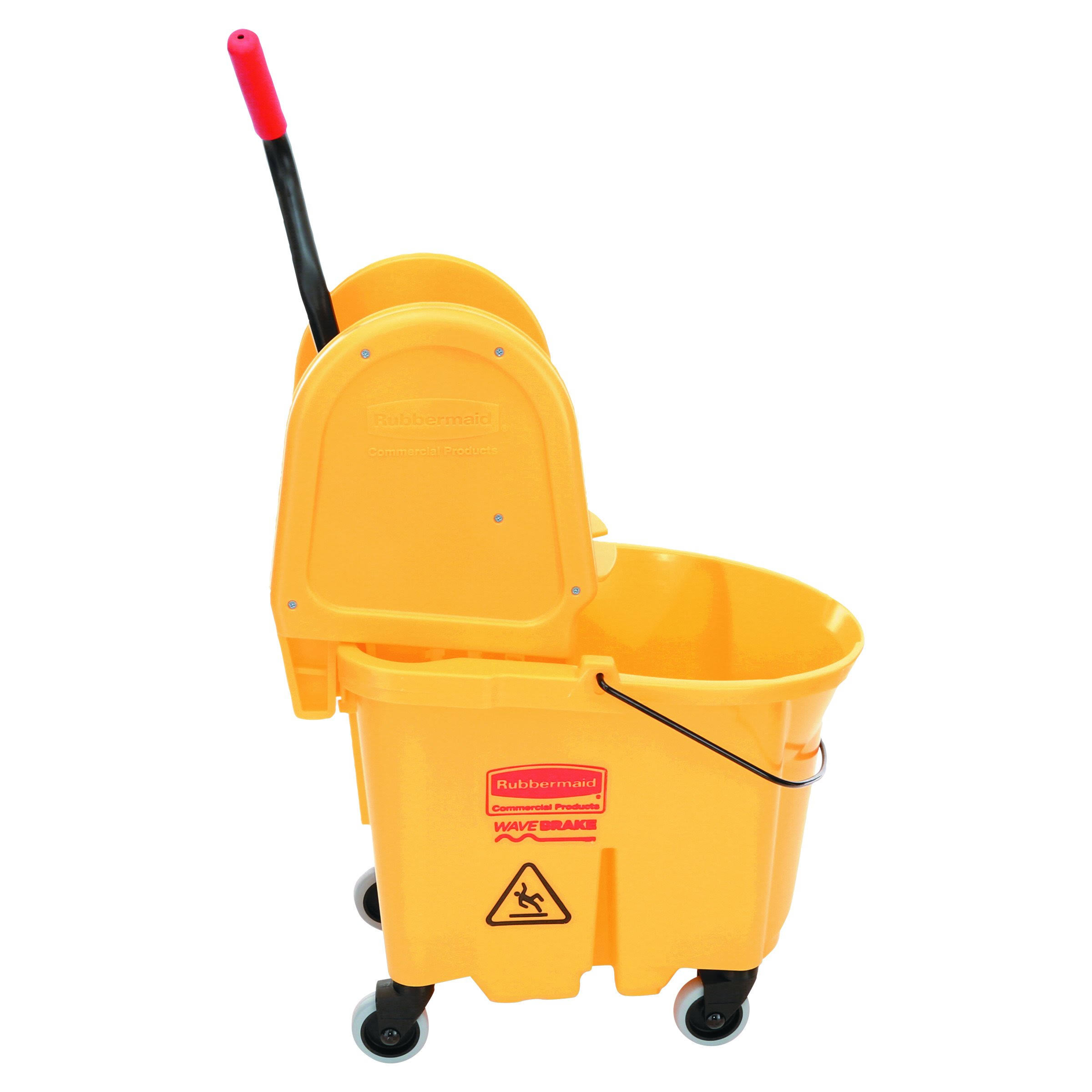 Rubbermaid Commercial 757788YW WaveBrake 35 Quart Bucket/Wringer Combinations, Yellow