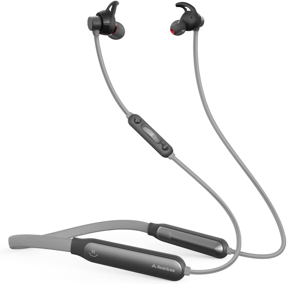 Avantree Neckband Bluetooth Headphones with Clear Dialogue Mode & Enhanced Volume, 20hrs Music Time, Wireless Earbuds, Support Low Latency