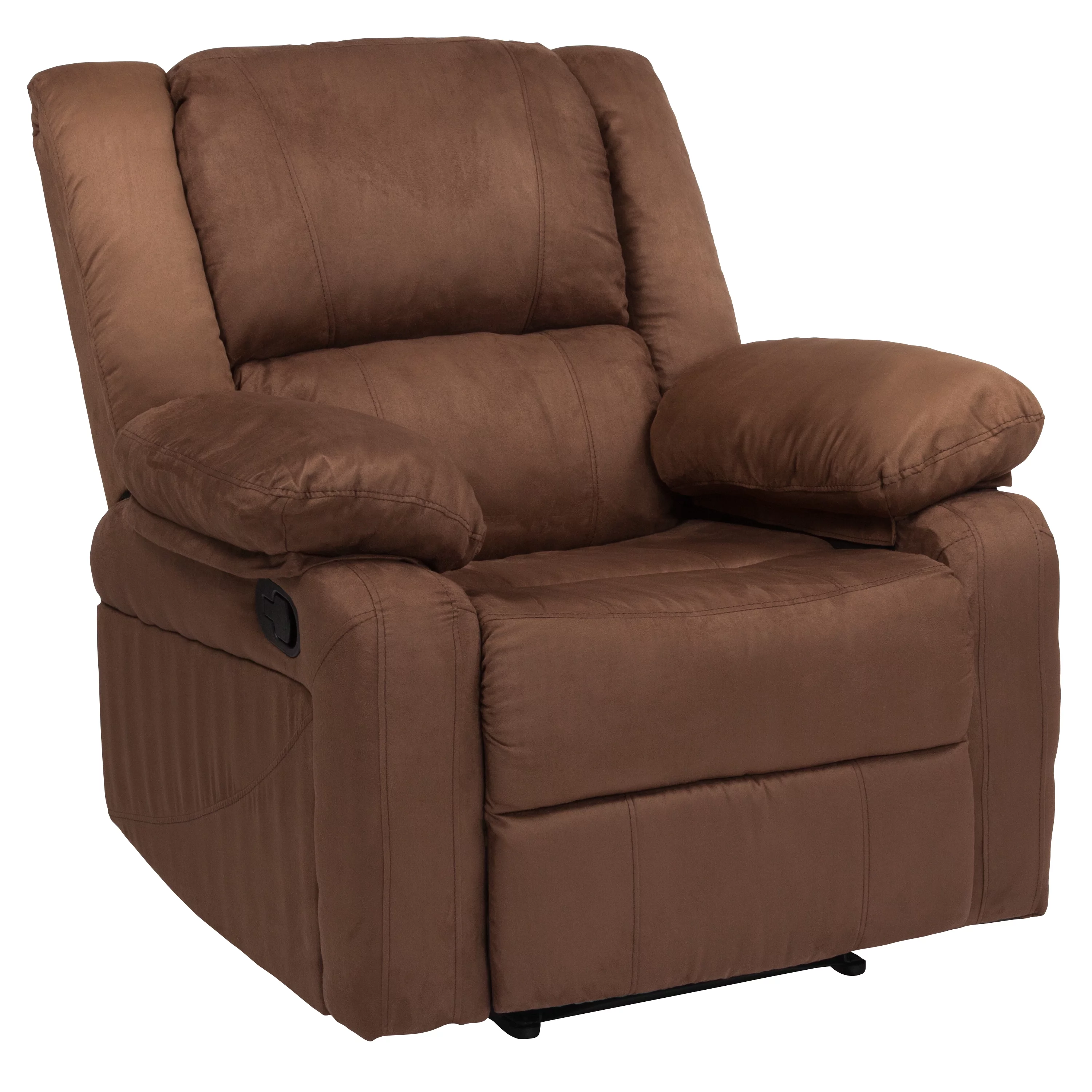 Emma + Oliver Chocolate Brown Microfiber Recliner