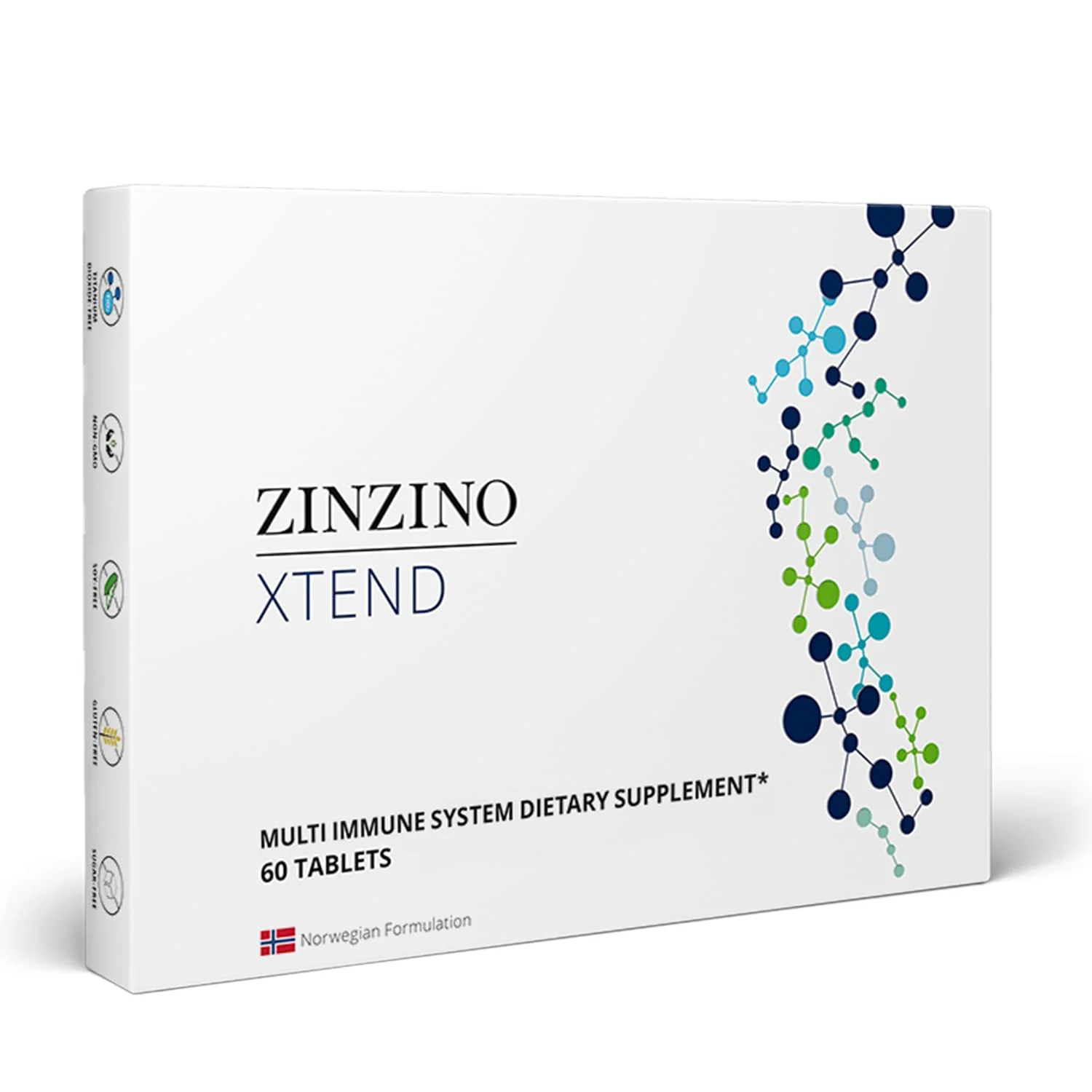 ZINZINO Xtend - Multi Immune System Dietary Supplement (2-pack) 60 Tablets each. - Kansas Nuitrition - HNZSDS
