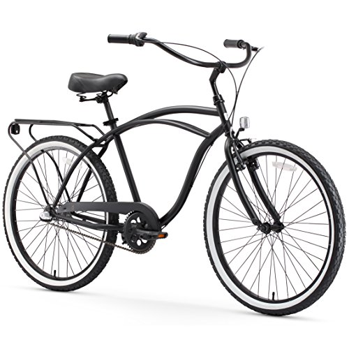 sixthreezero Around The Block Men Beach Cruiser Bike, 1/3/7/21 Speed Bicycles, 26"/24" Wheels, Multiple Colors