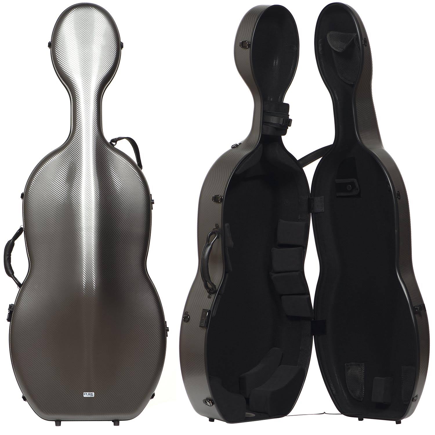 Gewa Pure 4.6 Polycarbonate 4/4 Cello Case, Grey