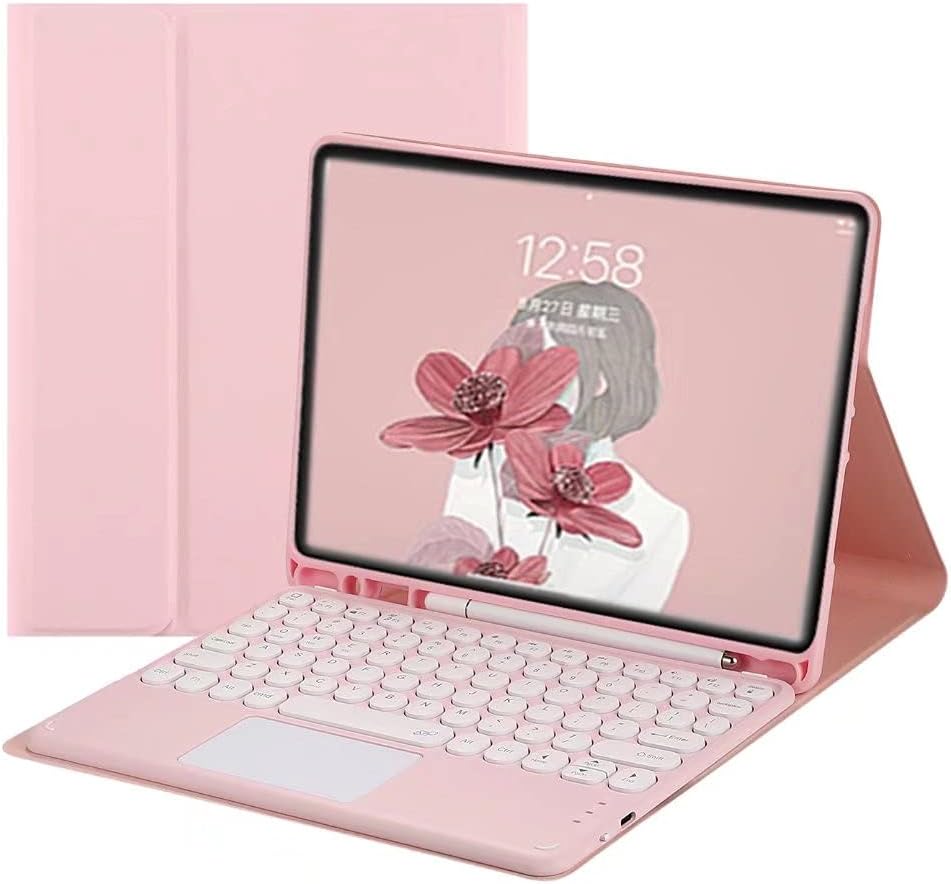 Keyboard Case for iPad Pro 11 2021/2020-Touchpad Detachable Keyboard with Pencil Holder -Slim Leather Folio Smart Cover for iPad 11 inch 3rd/2nd