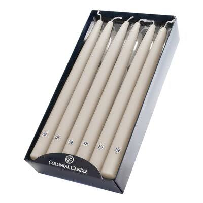 Handipt Unscented Taper Candle Colonial Candle Color: Wheat, Size: 12x22 H x 3/4x22 W x 1x22 D