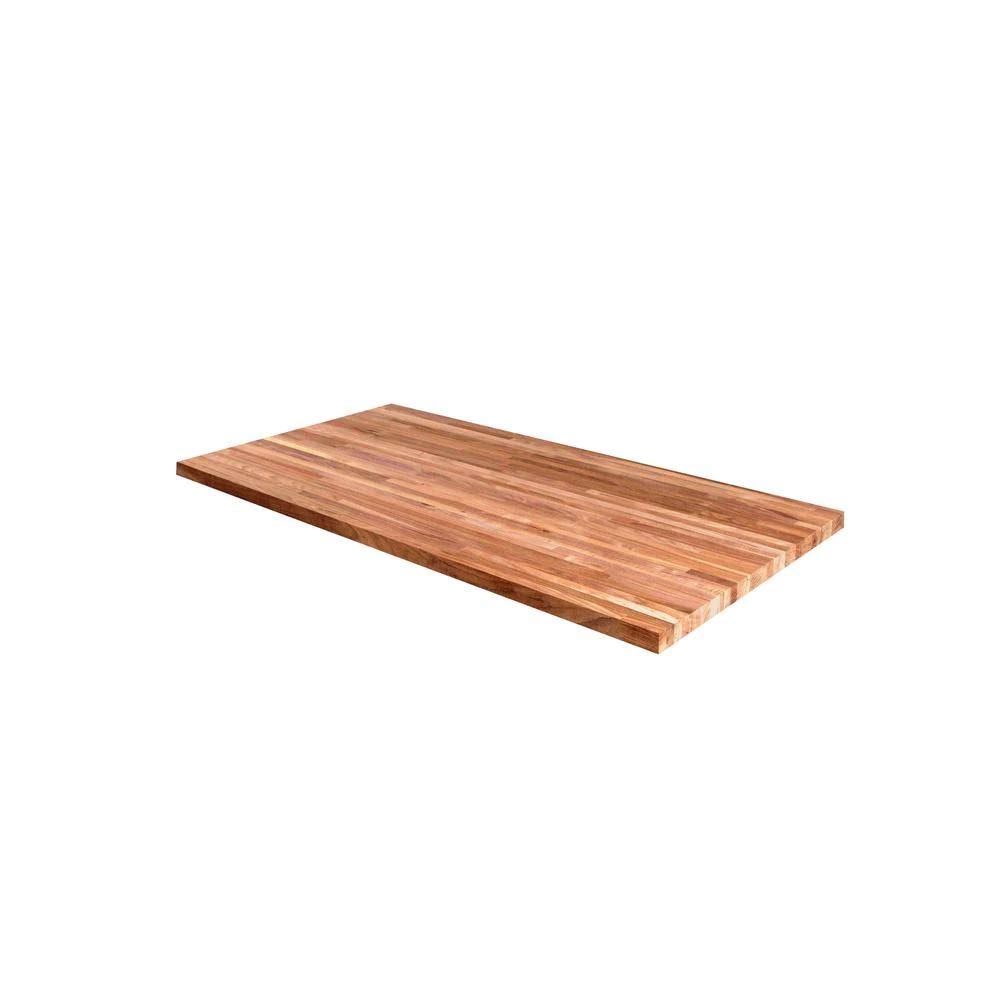 American Hardwood Industries Unfinished Walnut 8 ft. L x 25 in. D x 1.5 in. T Butcher Block Countertop
