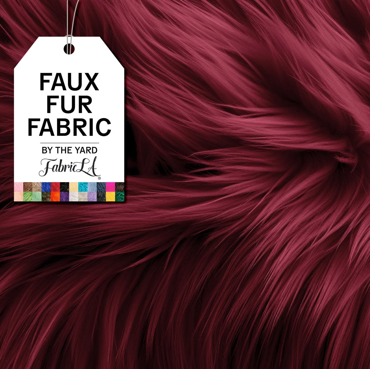 FabricLA Shaggy Faux Fur Fabric by The Yard - 180" x 60" Inches (455 cm x 150 cm) - Craft Furry Fabric for Sewing Apparel, Rugs, Pillows, and More