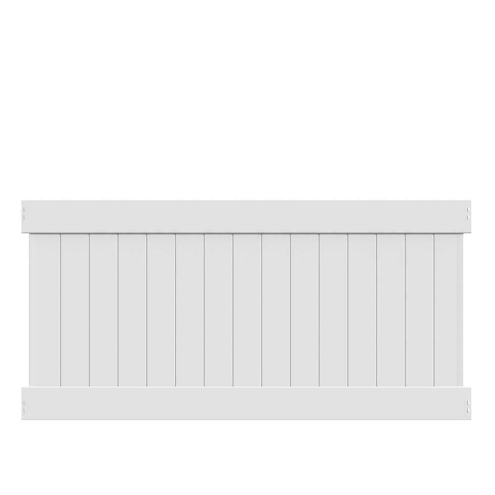 Veranda Linden H x 8 ft. W White Vinyl Privacy Fence Panel Kit - Shop Hardware Tools Online Store