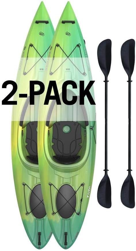 Lifetime Emotion Tide 10 Sit-in Kayak - Paddles Included (2-Pack)